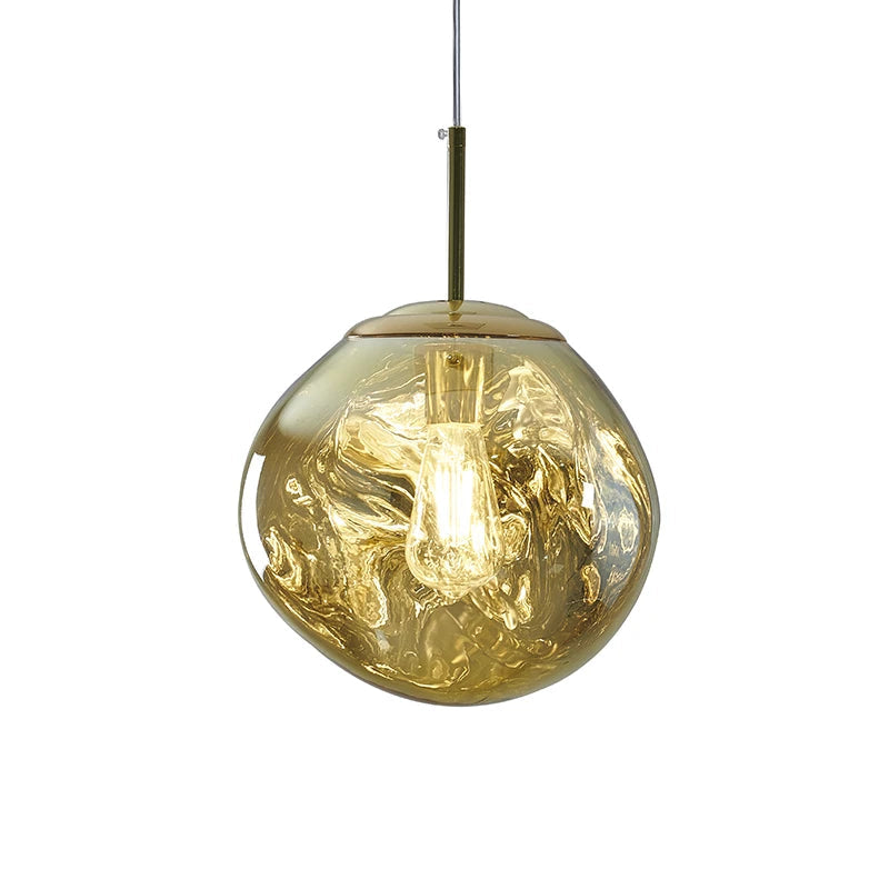 Suspension Acrylique Irrégulière LED Ø20 28 38 cm Doré Argenté Rose Salon