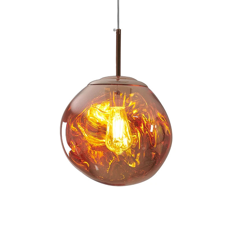 Suspension Acrylique Irrégulière LED Ø20 28 38 cm Doré Argenté Rose Salon