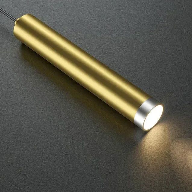 Suspension Design Italien LED Aluminium Dimmable Télécommande 100 120 150 cm Noir Doré