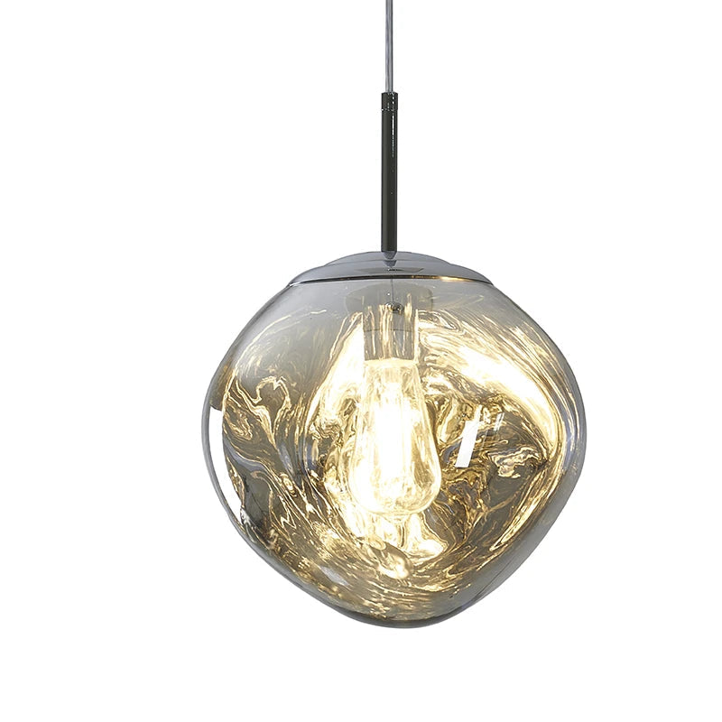 Suspension Acrylique Irrégulière LED Ø20 28 38 cm Doré Argenté Rose Salon