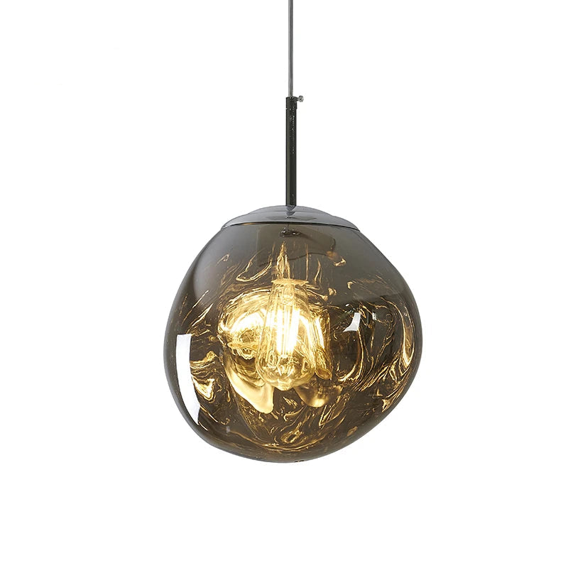 Suspension Acrylique Irrégulière LED Ø20 28 38 cm Doré Argenté Rose Salon